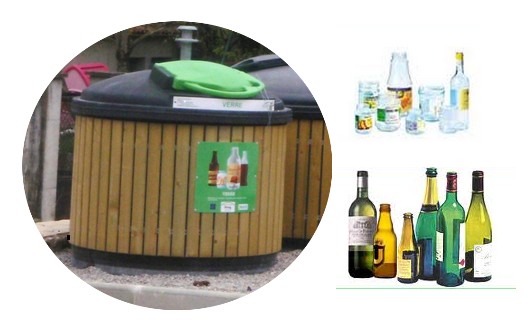 Tri sélectif et collecte des déchets ménagers sur le territoire de la Communauté de Haute Provence - image colonne verre