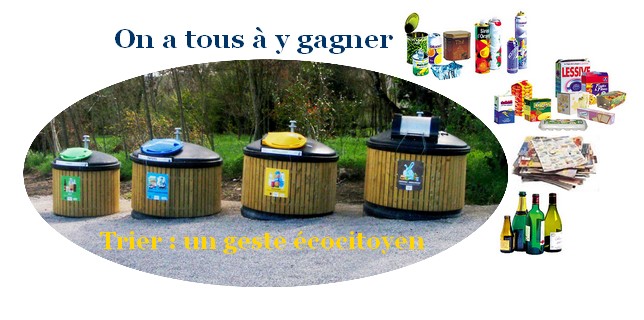 Le tri sélectif et la collecte des déchets ménagers sur le territoire de la Communauté de Haute provence - Image colonnes déchets