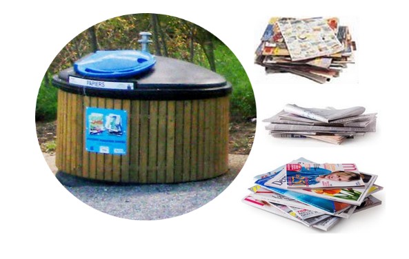 Tri selectif et collecte des déchets ménagers sur le territoire de la Communauté de Haute provence - Image colonne papiers