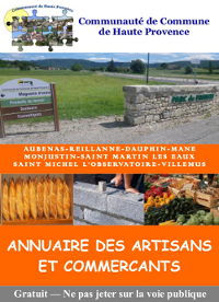 Communauté de Haute provence - Site internet de la CCHP - Image de la page du livre des commerçants et artisans